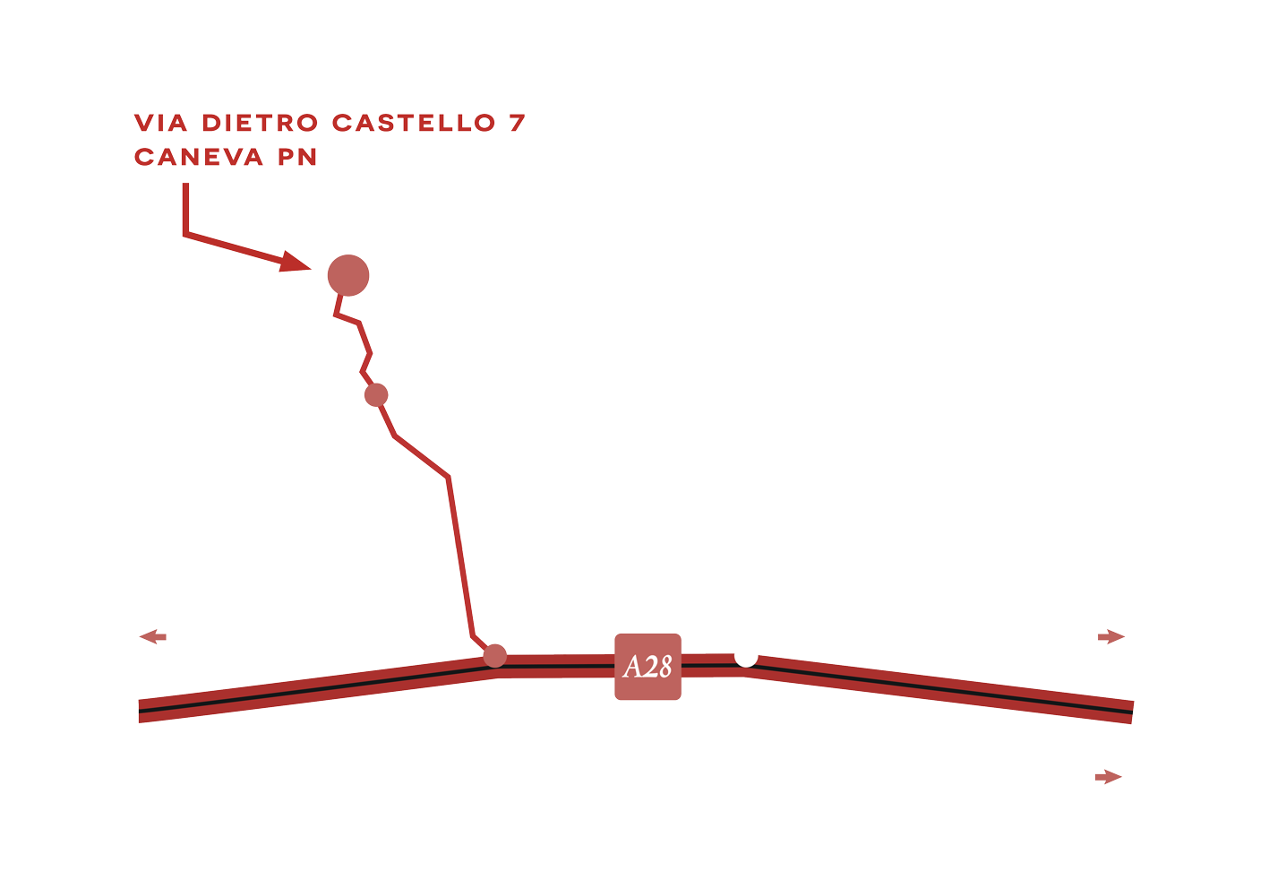 cartina agriturismo TerraRossa Caneva